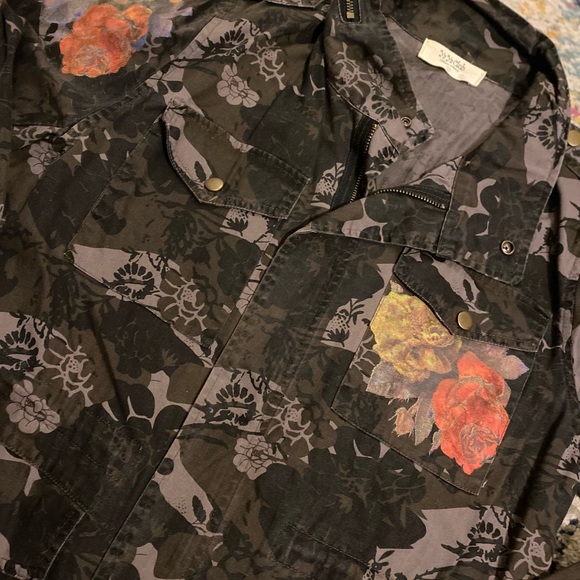 Ya Ya Club camouflage Floral Button Down Jacket - Picture 7 of 10